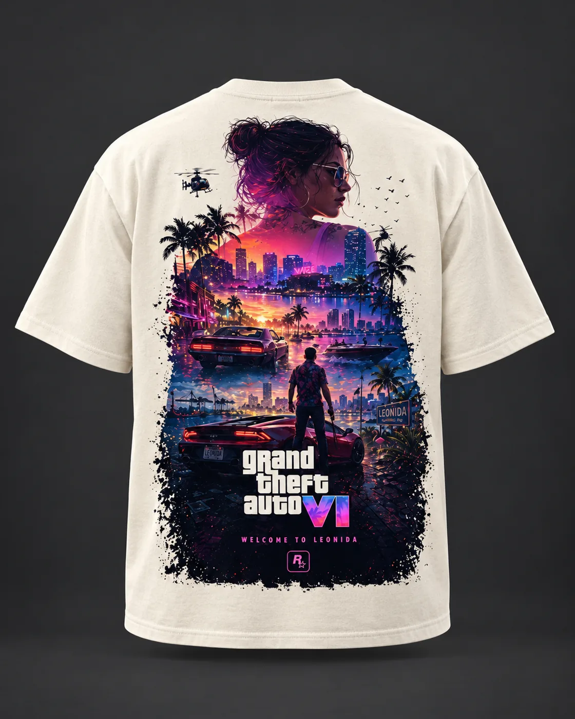 Camiseta Leonida Off-White — costas